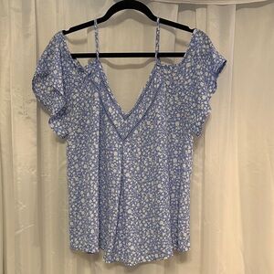 Sienna Sky Blue Floral Blouse